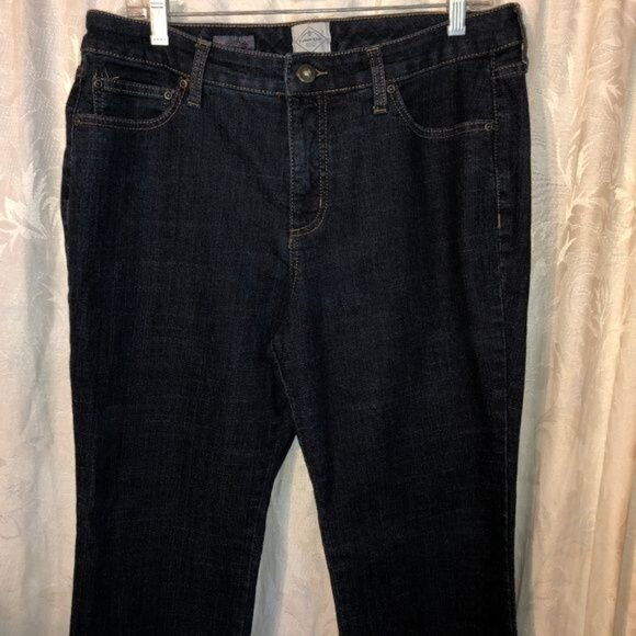 st john bay cotton blend blue jeans pockets zipper buttons belt loop 14s READ - Picture 5 of 8
